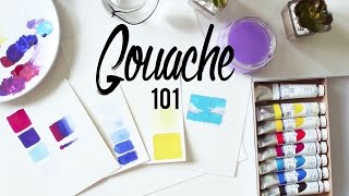 Gouache 101 · Tips and Techniques  Paper Brushes and Cheap vs Expensive · SemiSkimmedMin [upl. by Einama]