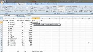 How to Compute Heating and Cooling Degree Days in Excel [upl. by Burg378]