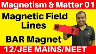 Magnetism and Matter 01 II Magnetic Field Lines II Bar Magnet in Uniform Magnetic Field II JEE NEET [upl. by Marquardt]