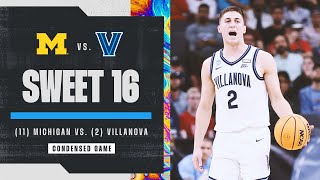 Villanova vs Michigan  Sweet 16 NCAA tournament extended highlights [upl. by Ring]