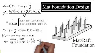 Mat Foundation Design  Manual Calculation [upl. by Amles]