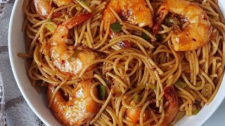 EASY Spicy Prawn Spaghetti  QUICK Dinner [upl. by Airdnat111]